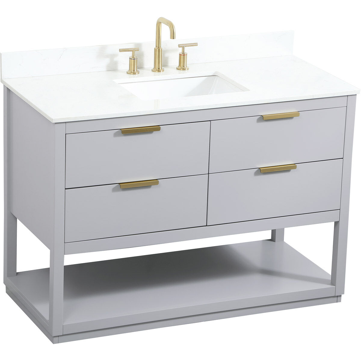 Larkin 48 X 22 X 34 inch Grey Vanity Sink Set