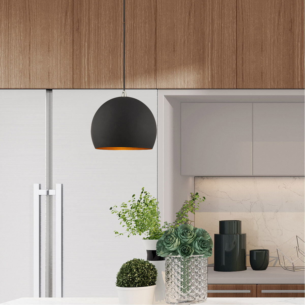 Allison 1 Light 10 inch Black Mini Pendant Ceiling Light