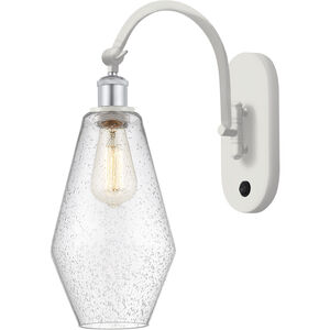 Ballston Cindyrella LED 7 inch White and Polished Chrome Sconce Wall Light in Seedy Glass