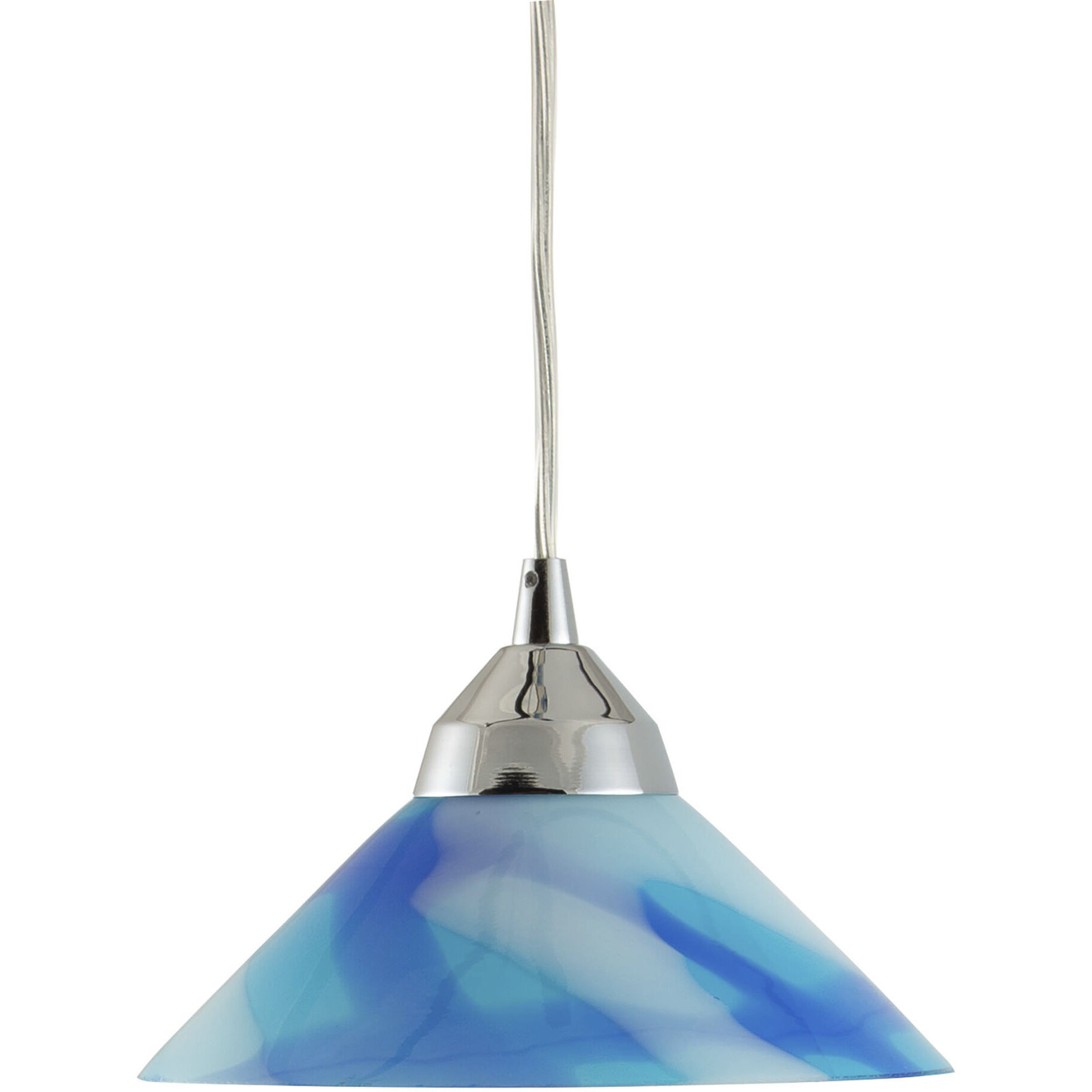 Refraction LED 7 inch Polished Chrome Mini Pendant Ceiling Light