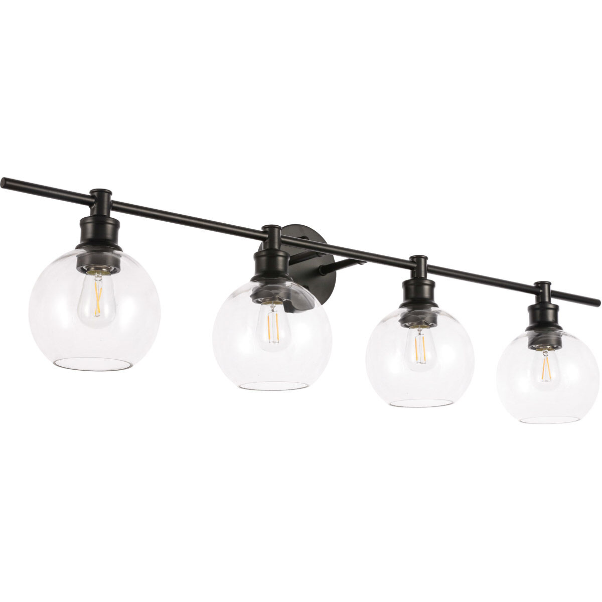 Syracuse 4 Light 38 inch Black Wall sconce Wall Light