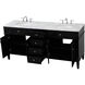 Park Avenue 72 X 22 X 35 inch Black Vanity Sink Set