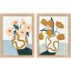 Whimsical Bloom / Whimsical Dream / Whimsical Oasis Pink and Green and Blue and Teal Framed Art, Propac