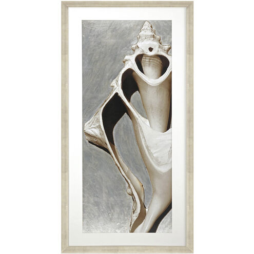 Modern Shell Sepia and Metallic and Neutral Framed Art