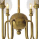 Isabelle 6 Light 20.87 inch Vintage Brass and Handmade Glass Pendant Ceiling Light