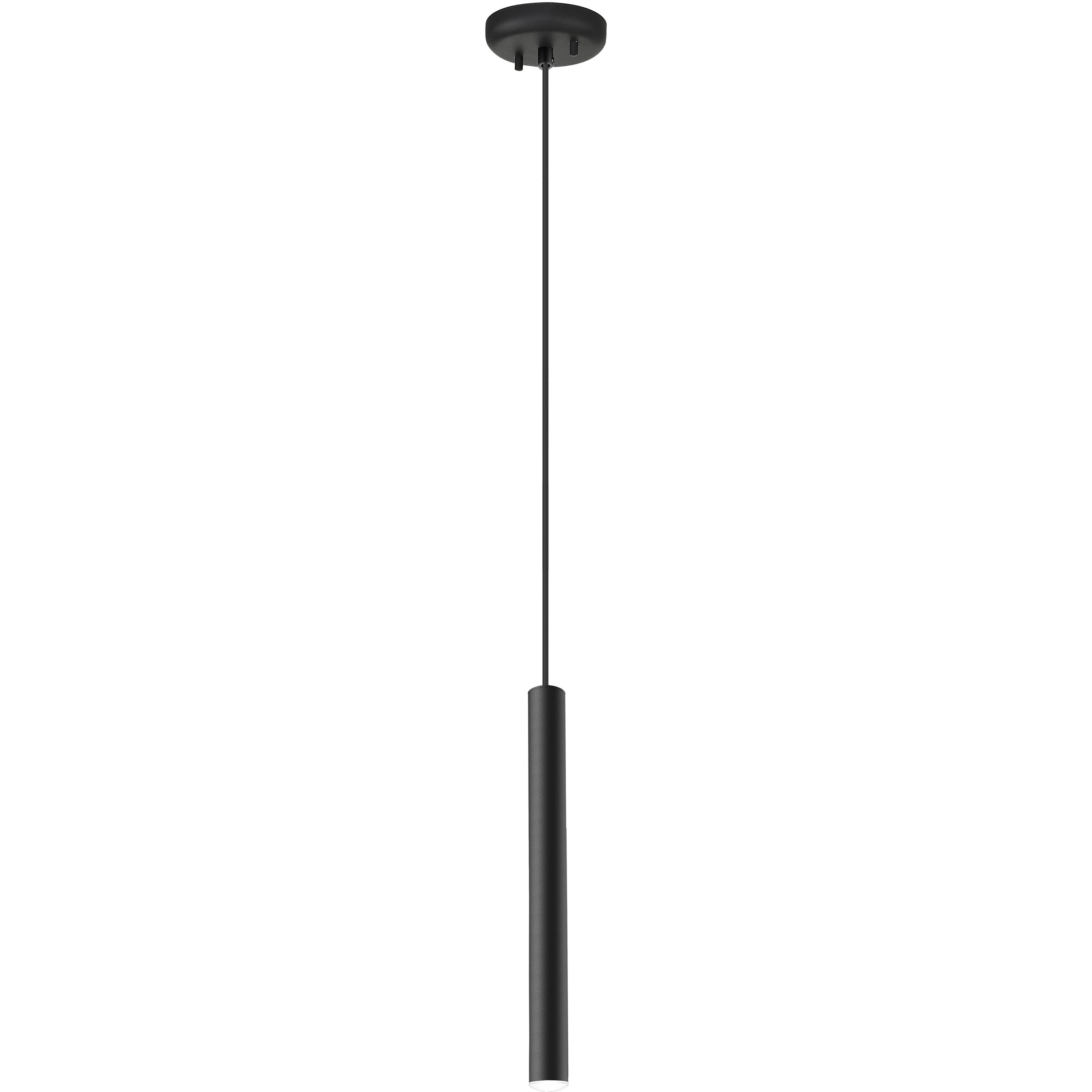 Pipeline 1 Light 1.25 inch Matte Black Pendant Ceiling Light