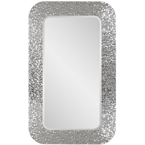 Olmstead 39.38 X 25.63 inch Hammered Silver Mirror