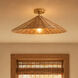 Bohemian 1 Light 22 inch Natural Brass Semi-Flush Ceiling Light