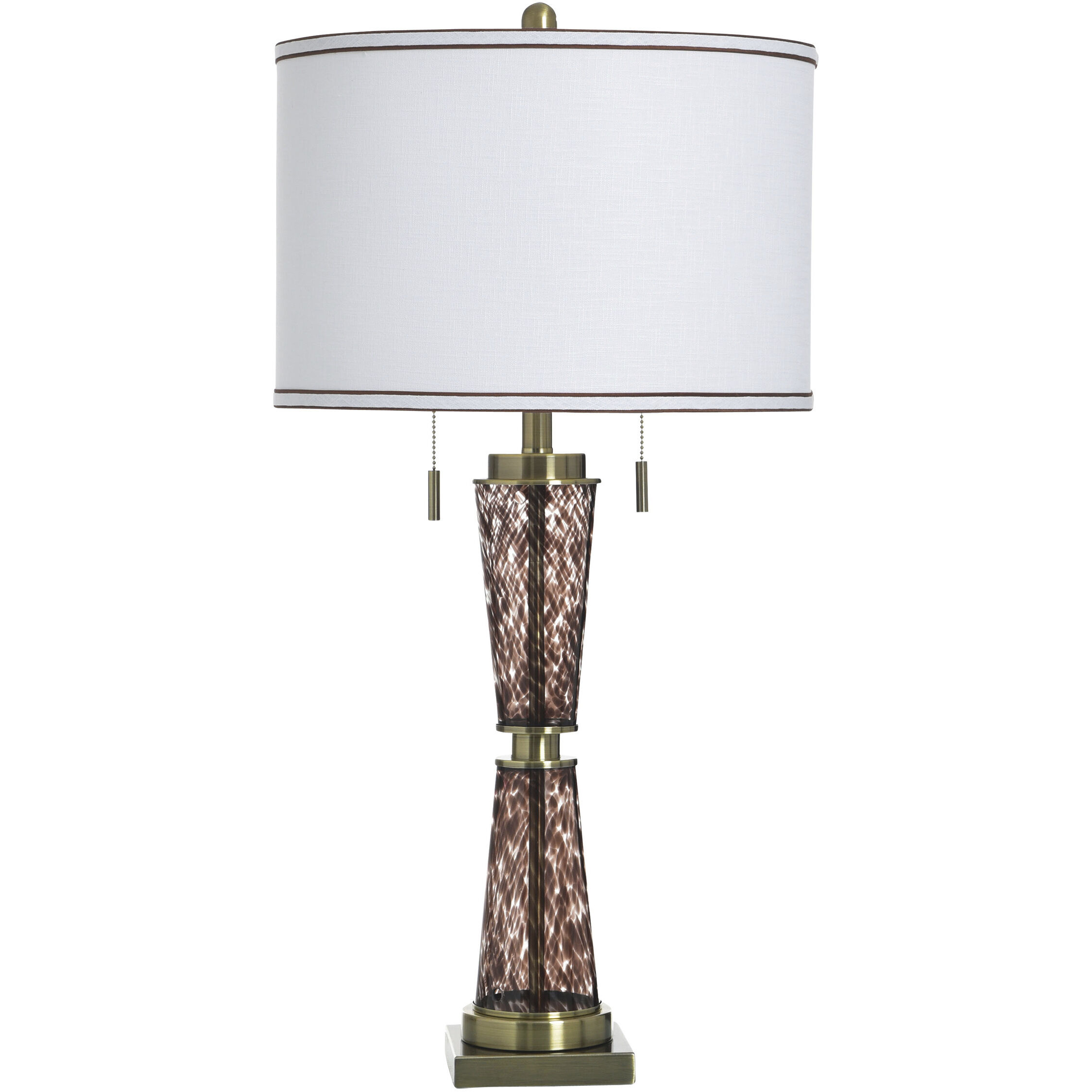 Trabzon 32.5 inch 60 watt Trabzon Gold and White Table Lamp Portable Light