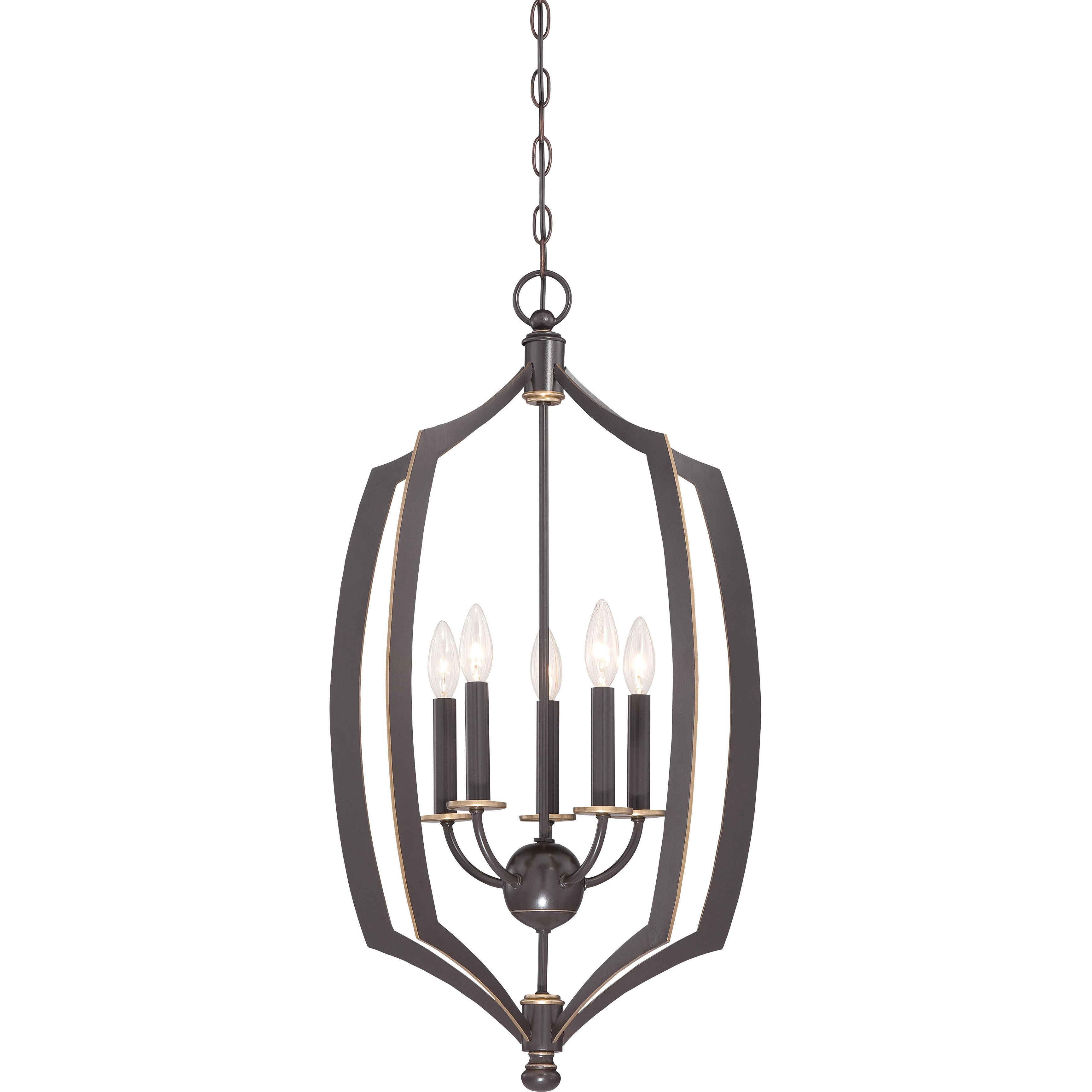 Middletown 5 Light 17 inch Downton Bronze/Gold Pendant Ceiling Light