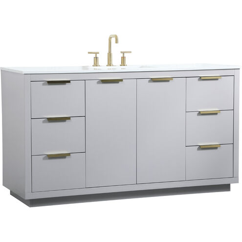 Blake 60 X 22 X 34 inch Grey Vanity Sink Set