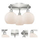 Athens 3 Light 19.75 inch Satin Nickel Flush Mount Ceiling Light in Matte White