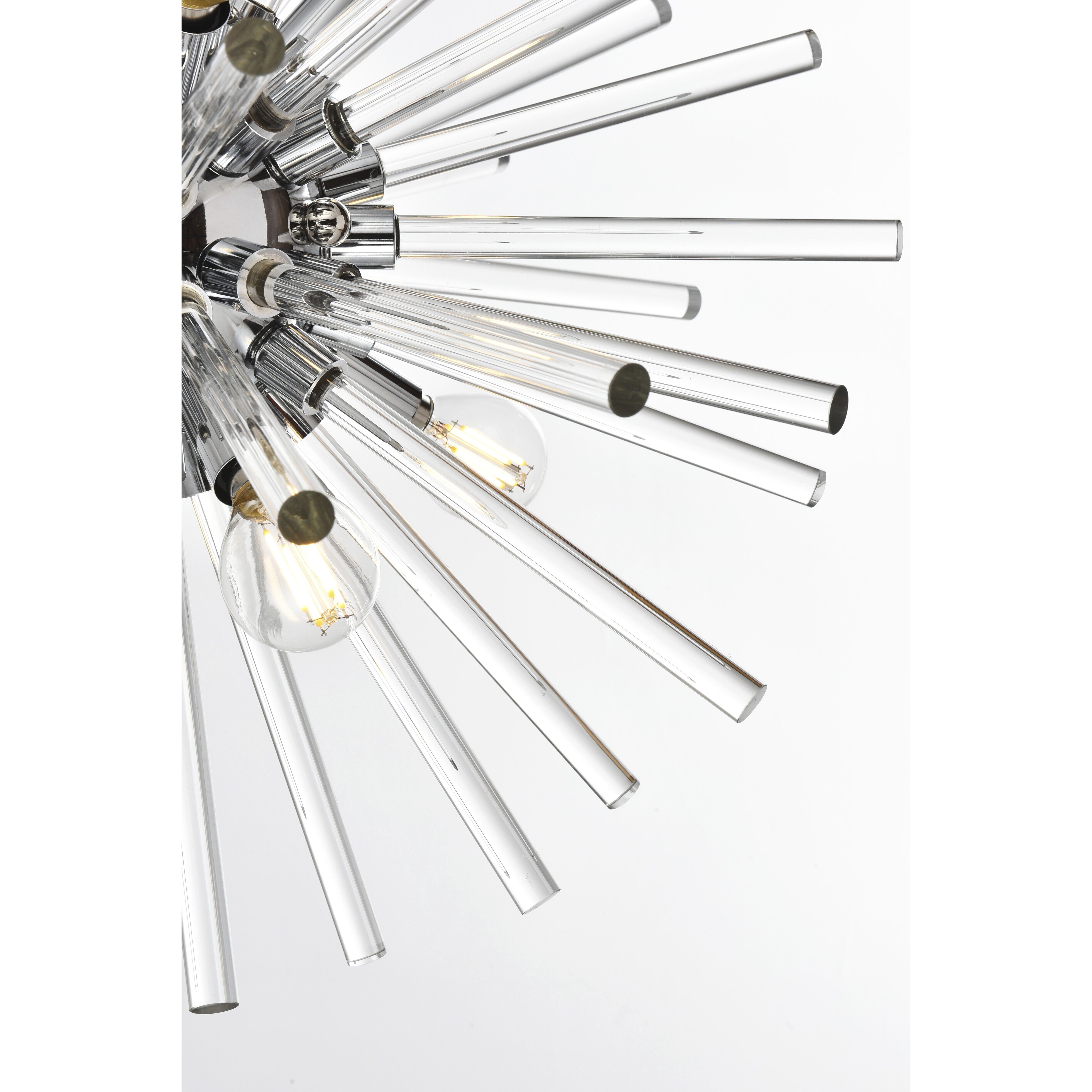 Sienna 4 Light 18 inch Chrome Wall Sconce Wall Light, can be Flush Mounted