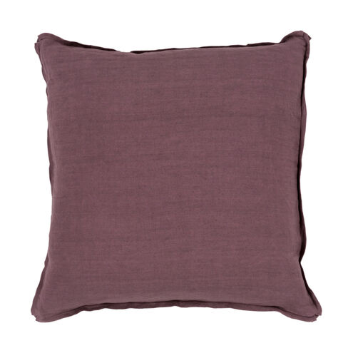 Solid 22 X 22 inch Eggplant Throw Pillow
