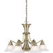 Standford LED 26 inch Antique Brass Chandelier Ceiling Light
