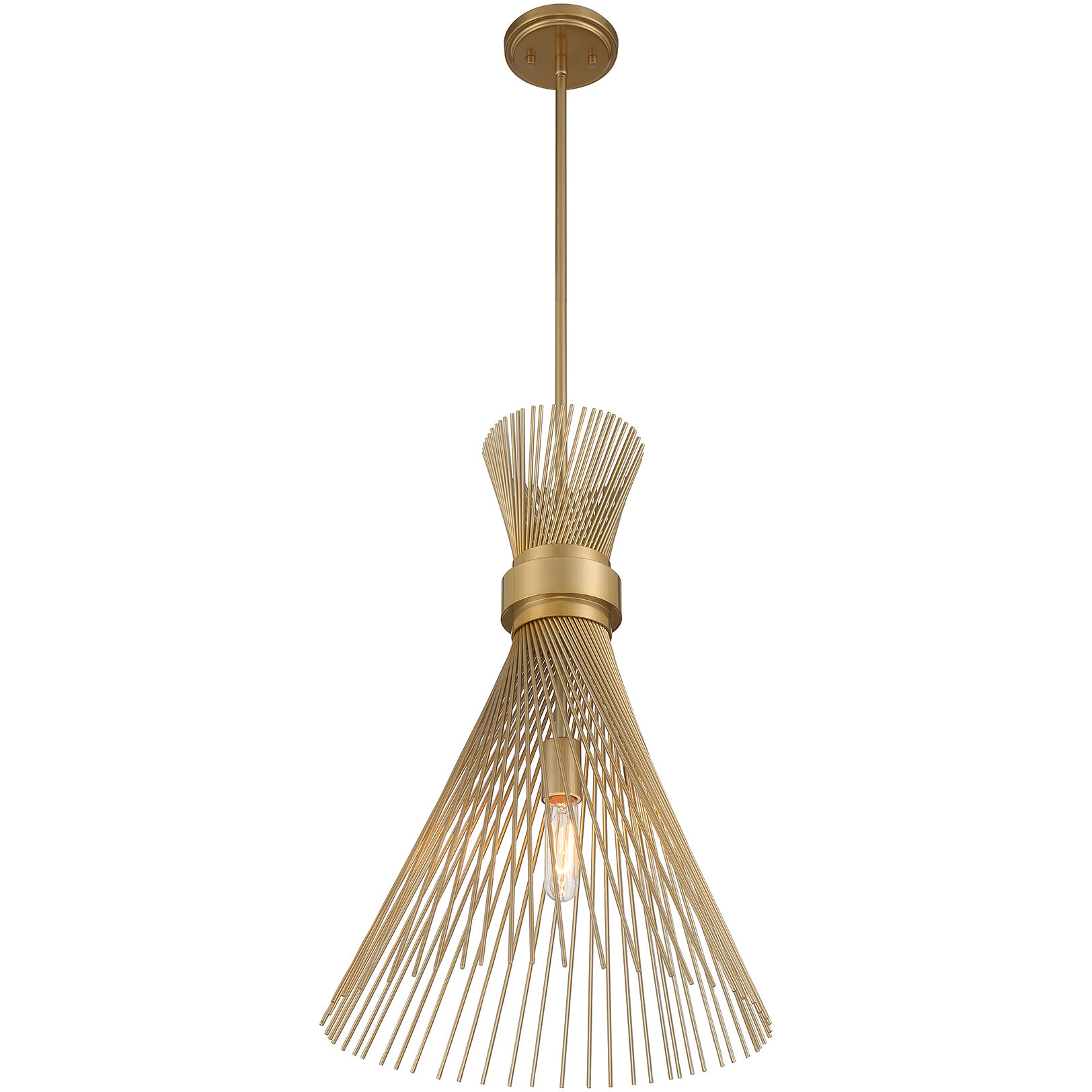Longfellow 1 Light 16 inch Burnished Brass Pendant Ceiling Light