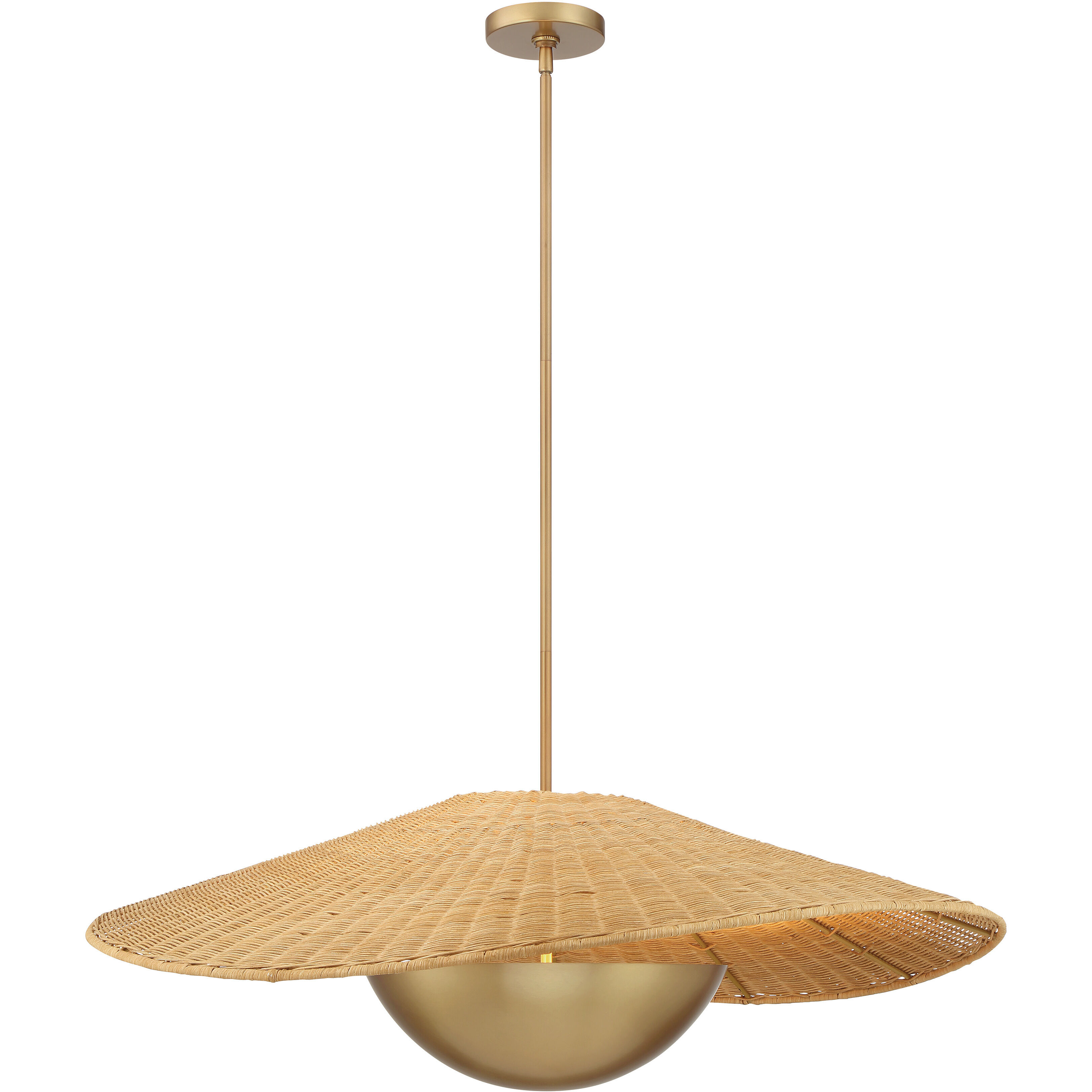 Nestor 3 Light 36 inch Legacy Brass Pendant Ceiling Light