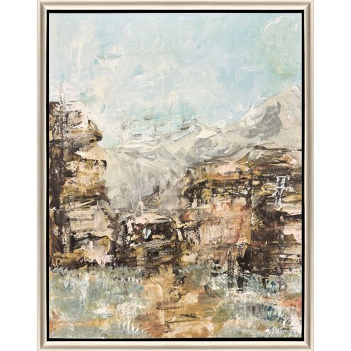 Rocky Reflections Brown and Blue and Green and Rust Canvas