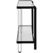 Shadow 55.25 inch Satin Black and Clear Glass Console Table