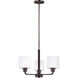Canfield 3 Light 19.63 inch Bronze Chandelier Ceiling Light