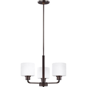 Canfield 3 Light 19.63 inch Bronze Chandelier Ceiling Light