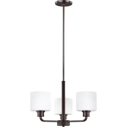 Canfield 3 Light 19.63 inch Bronze Chandelier Ceiling Light