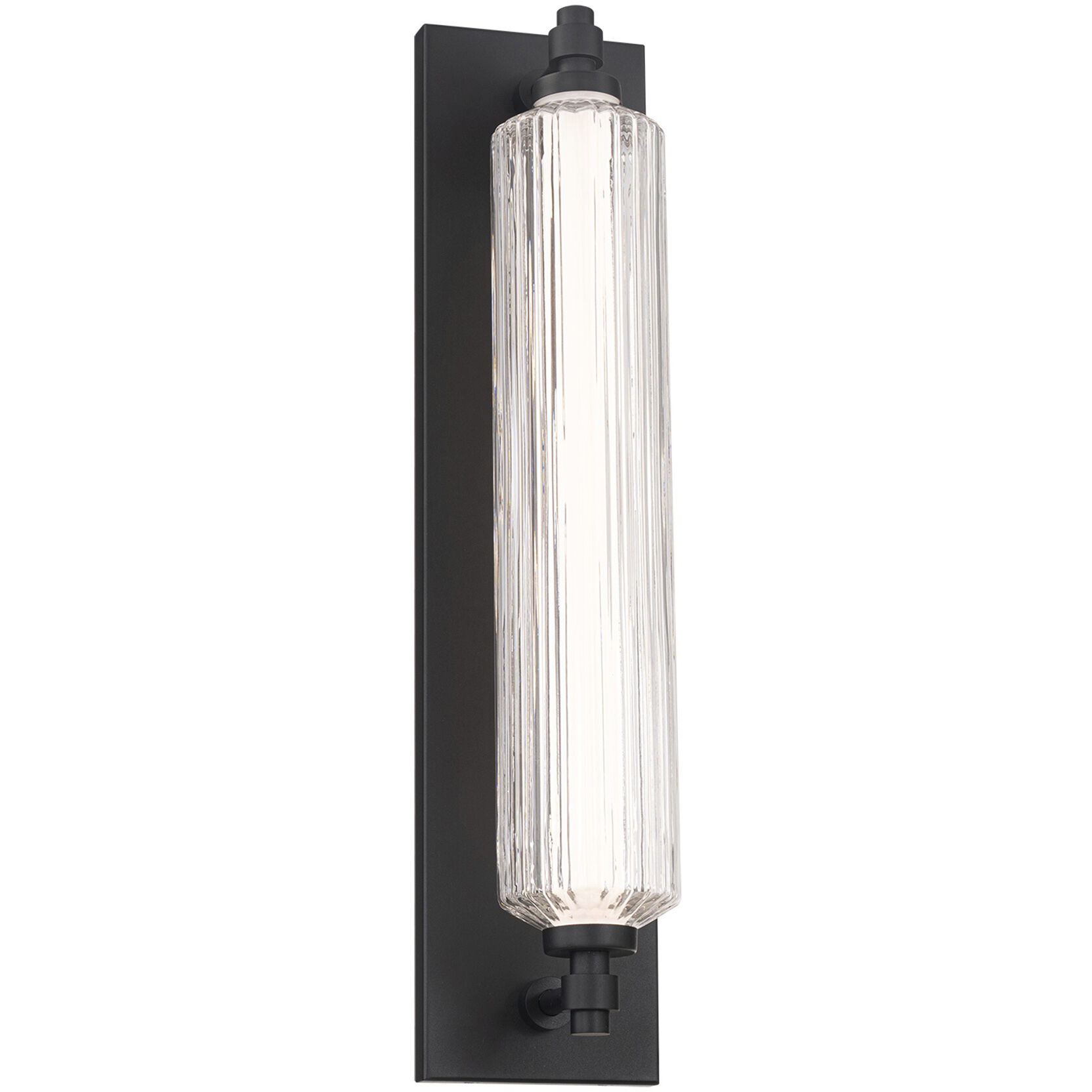 Portos LED 25 inch Black Outdoor Wall Light, dweLED