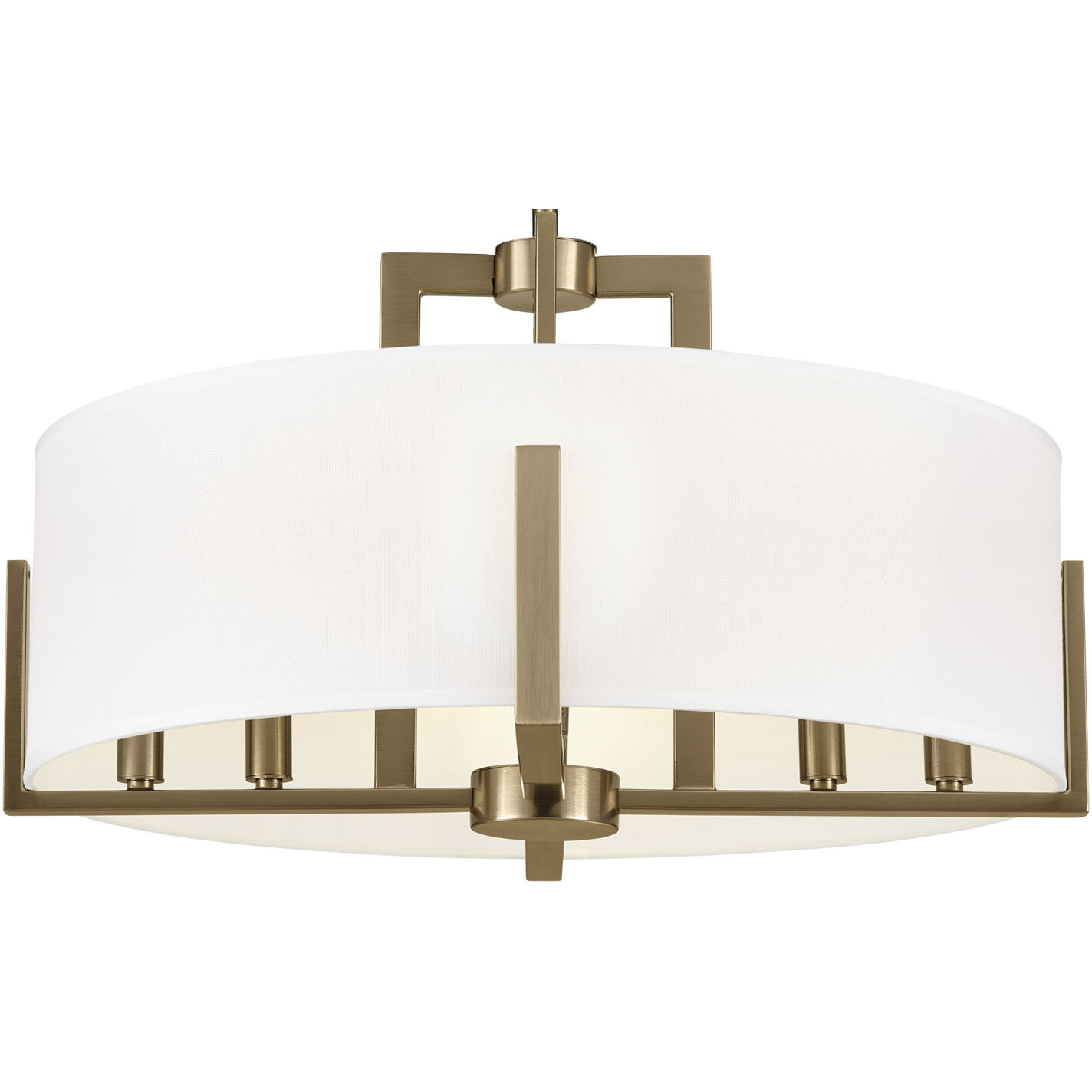 Malen LED 20 inch Champagne Bronze Semi Flush Mount Ceiling Light