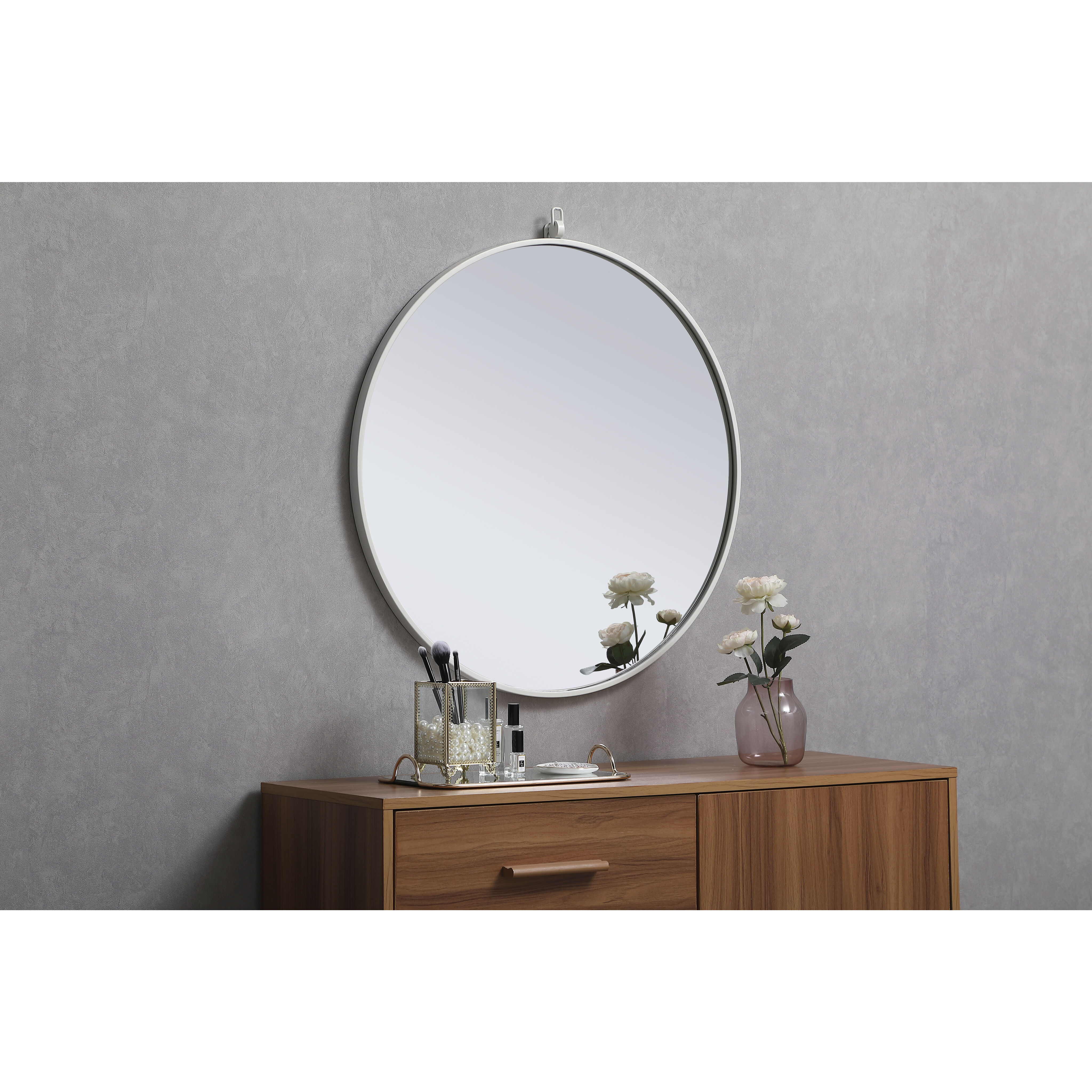 Eternity 28 X 28 inch White Wall Mirror