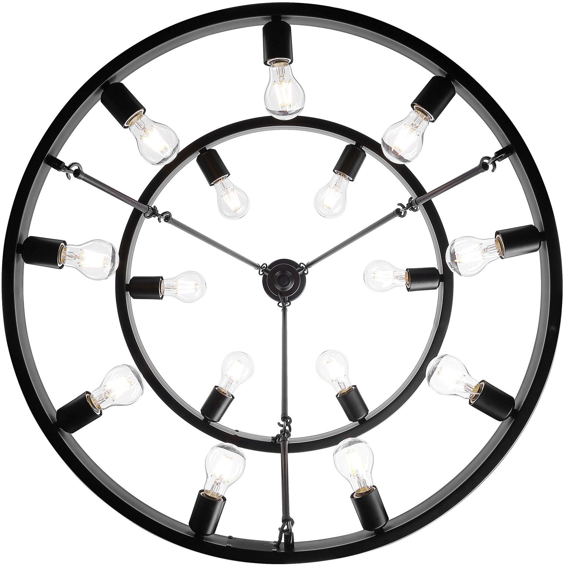 Castile 32 inch 60.00 watt Matte Black Chandelier Ceiling Light