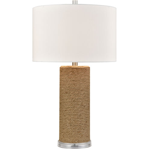 Sherman 27.5 inch 150 watt Natural with Clear Table Lamp Portable Light