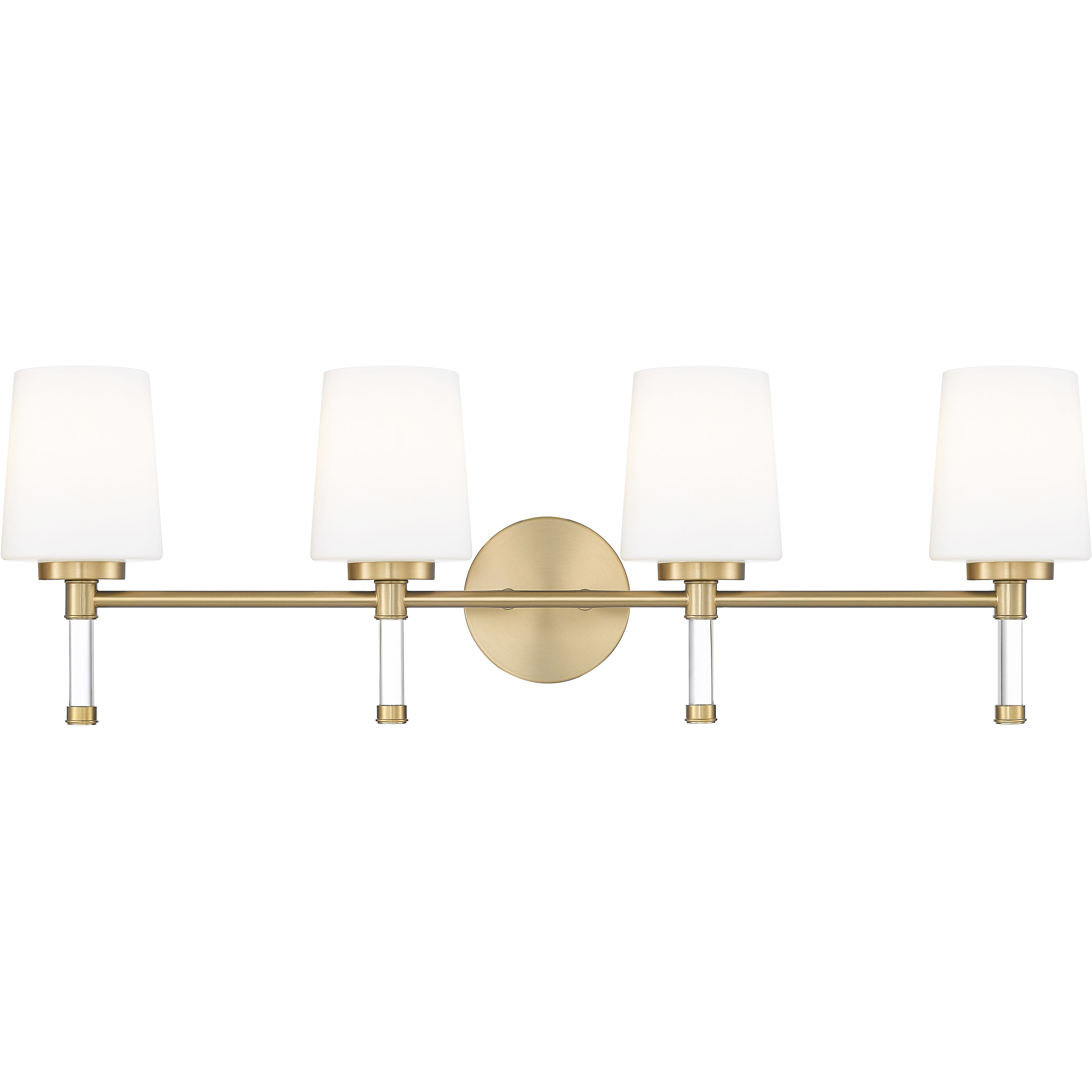 Henri 4 Light 32 inch Modern Gold Bathroom Vanity Wall Light
