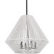 Valentina Pendant Ceiling Light in White Raphia