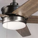 Dungarvan 60 inch Antique Nickel with Driftwood Blades Ceiling Fan, Progress LED