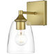 Gianni 1 Light 5 inch Brass Bath Sconce Wall Light
