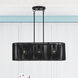 Acordia 3 Light 30 inch Black Linear Chandelier Ceiling Light, Medium