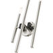 Denmark 3 Light 8 inch Brushed Nickel ADA ADA Triple Sconce Wall Light