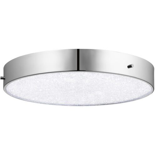 Crystal Moon LED 15.75 inch Chrome Flush Mount Ceiling Light