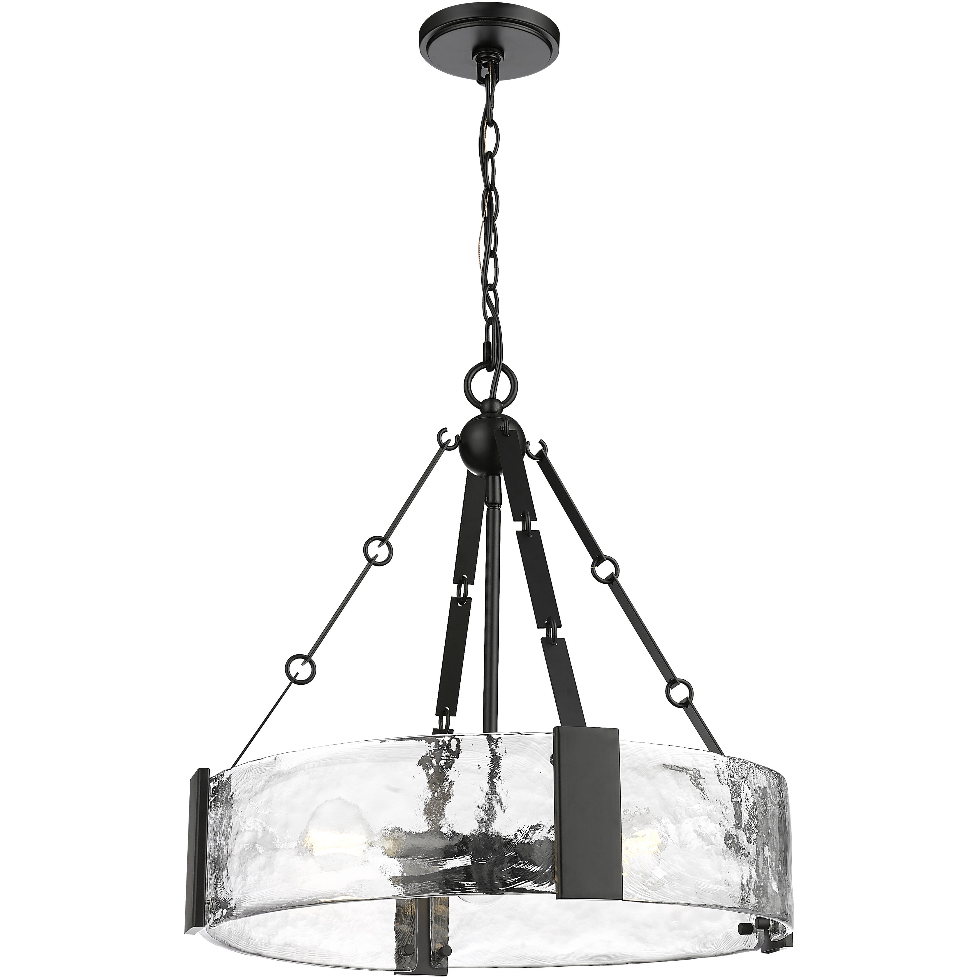 Rezi 3 Light 20.25 inch Matte Black Pendant Ceiling Light