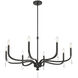 Viremont 8 Light 36 inch Matte Black Chandelier Ceiling Light