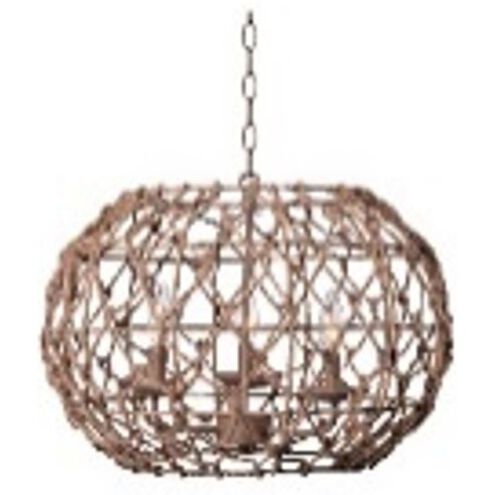 Aura 3 Light 20 inch Tan Pendant Ceiling Light