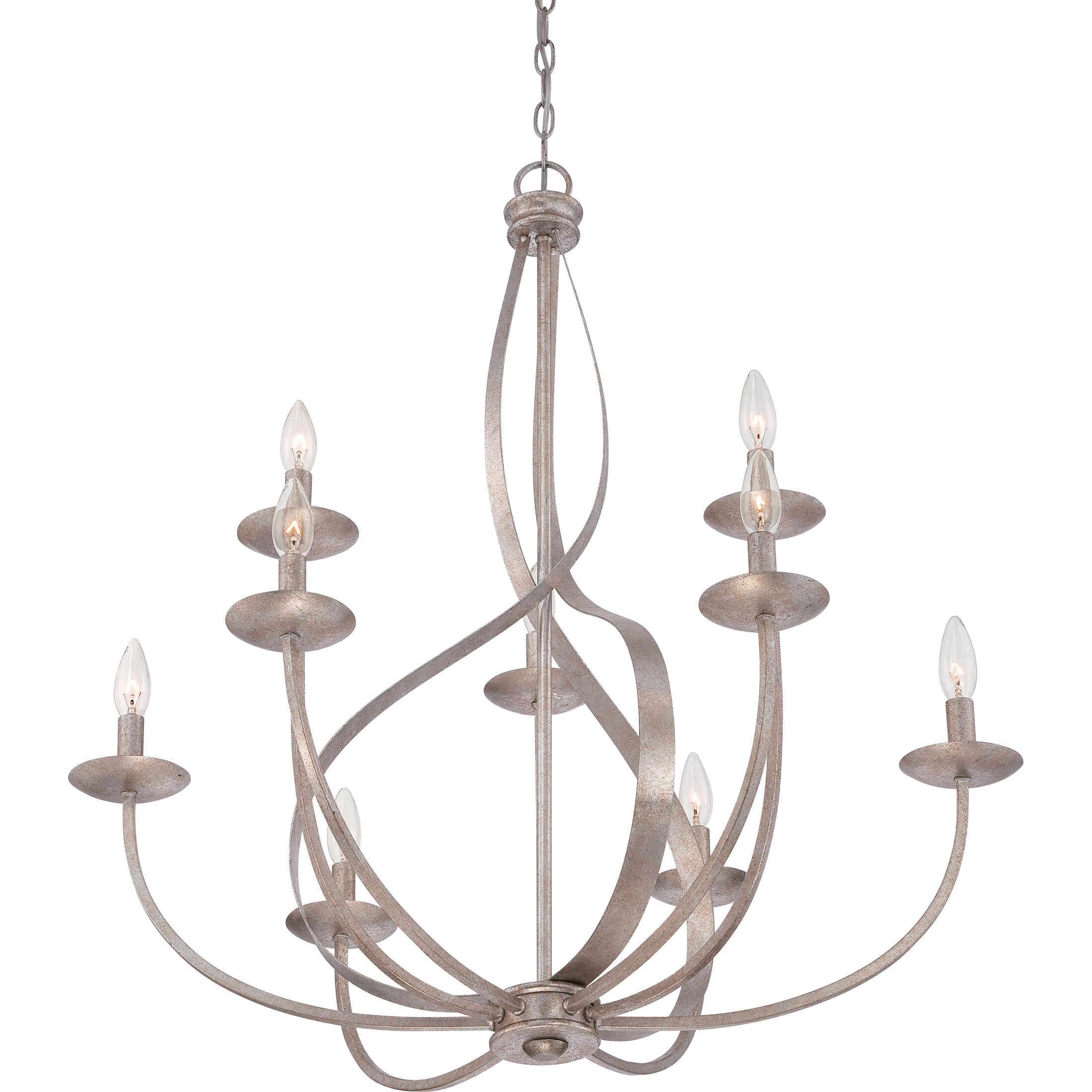 Serenity 9 Light 30 inch Italian Fresco Foyer Chandelier Ceiling Light