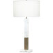Sanders 33.5 inch 150.00 watt Antique Brass Table Lamp Portable Light in Warm Metal