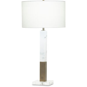 Sanders 33.5 inch 150.00 watt Antique Brass Table Lamp Portable Light in Warm Metal