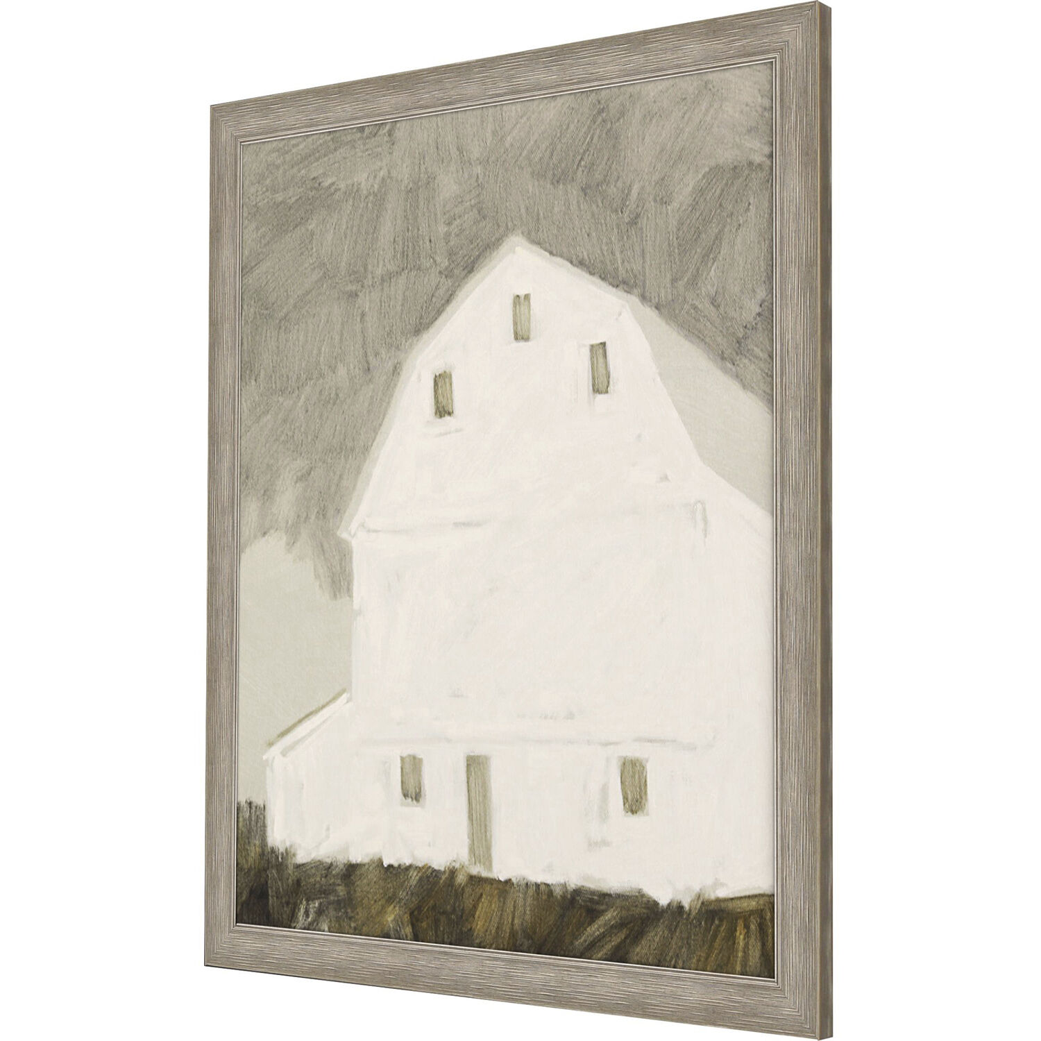 Simple Farmhouse Green and Beige and Multi and Neutral Framed Art