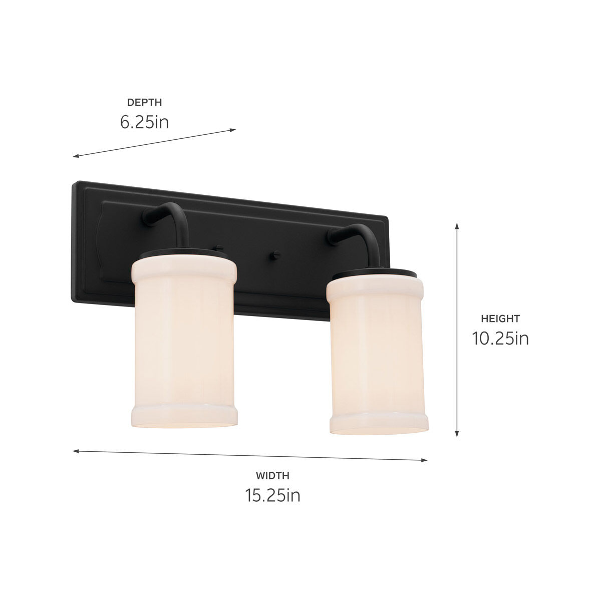 Homestead Vetivene 2 Light 15 inch Textured Black Vanity Light Wall Light, Vetivene