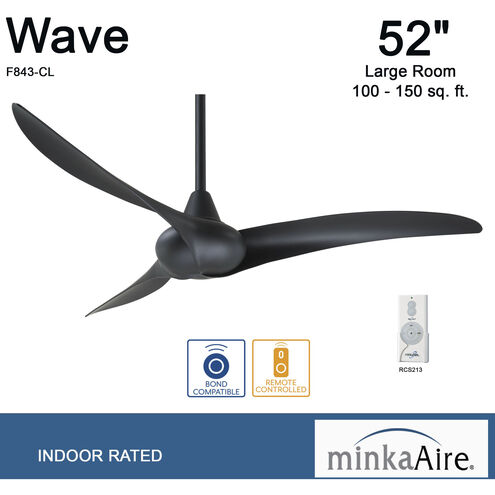 Wave 52 inch Coal Ceiling Fan