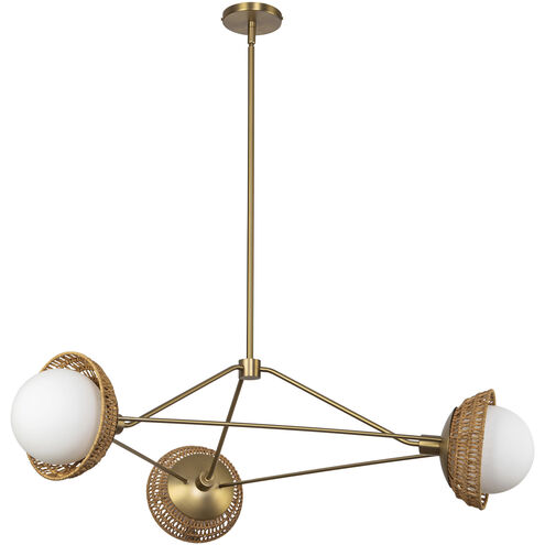 Alora Mood Perth 3 Light 39.88 inch Brushed Gold Chandelier Ceiling Light