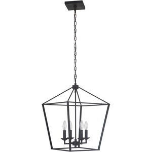 Neighborhood Flynt 4 Light 16 inch Flat Black Foyer Light Ceiling Light, Neighborhood Collection