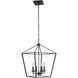 Neighborhood Flynt 4 Light 16 inch Flat Black Foyer Light Ceiling Light, Neighborhood Collection